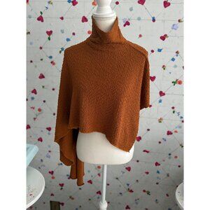 ZARA Copper Burnt Copper Poncho Size Small NEW NWOT